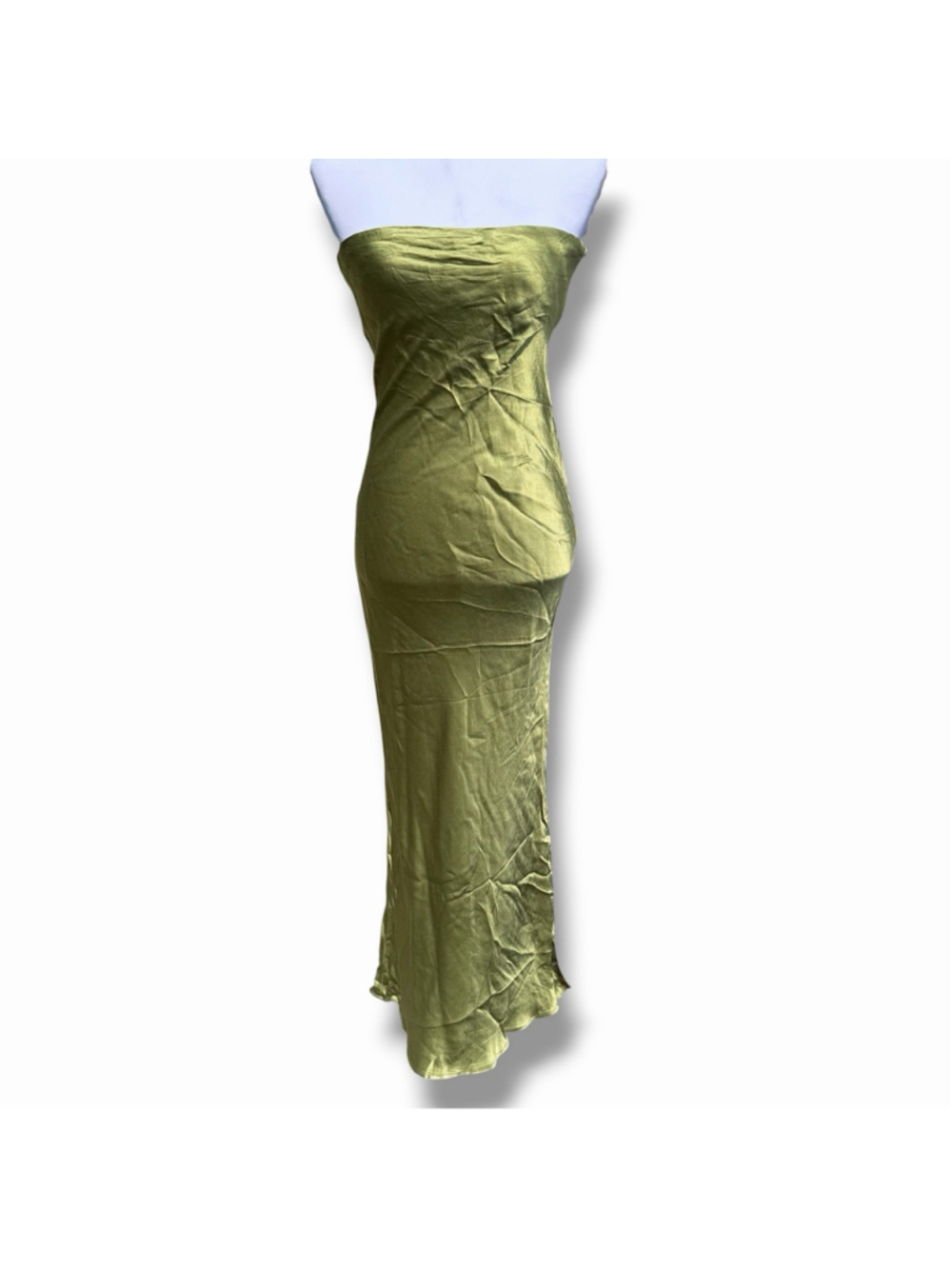 SNDYS x REVOLVE Angel Strapless Midi Dress in Olive Green 6/M NWT $94 - Picture 4 of 9